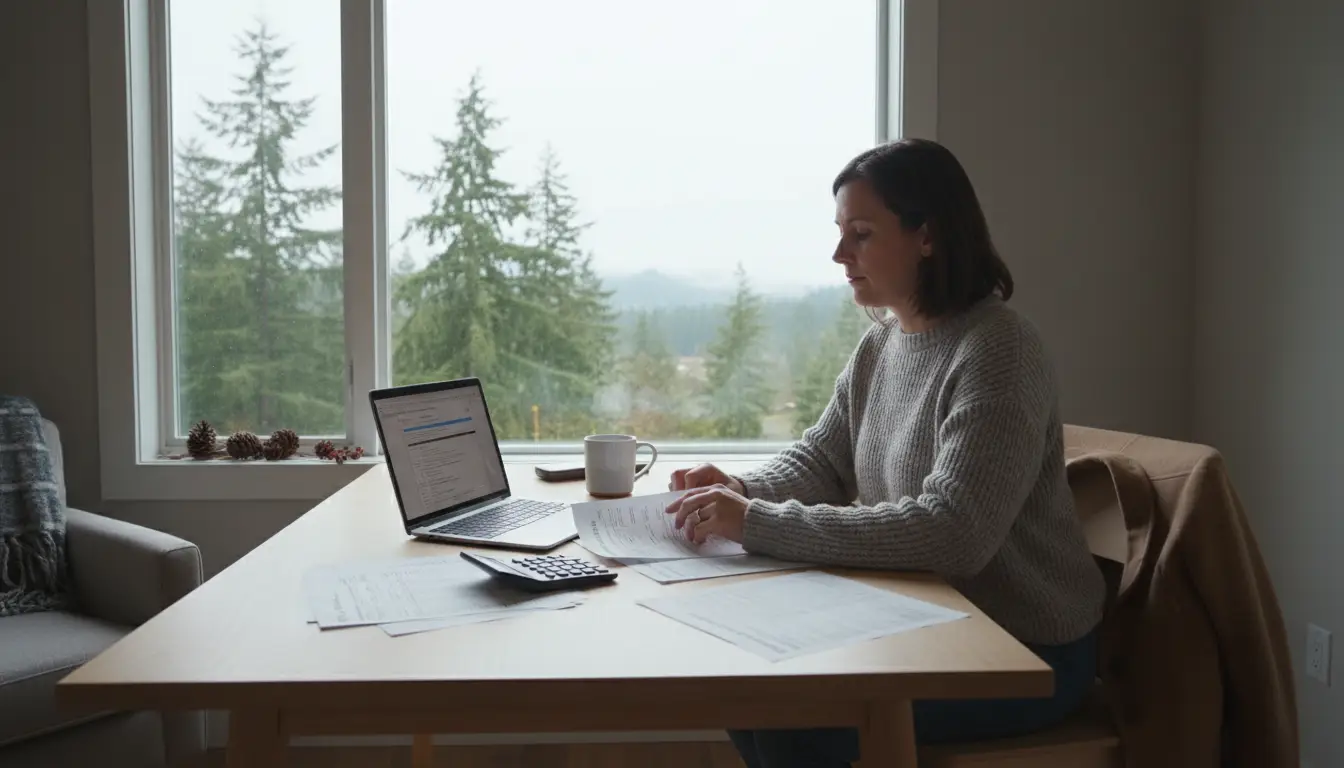 Small Business Owner doing paperwork